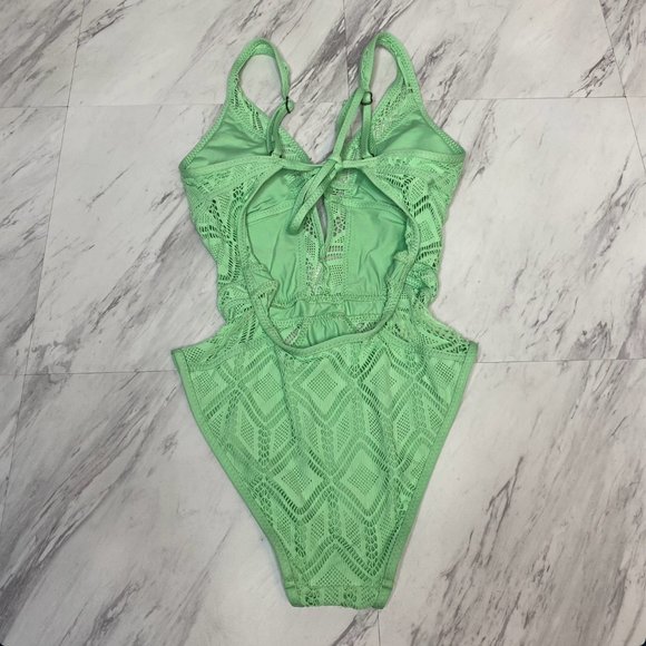 New! Becca Color Play Crochet One Piece Swimsuit - Picture 2 of 12